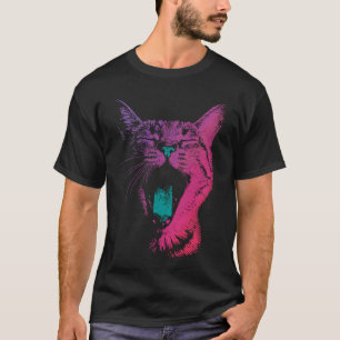 Yawning Cat - Funny Cute Tired Lazy Kitten Lover T-Shirt