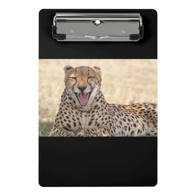 Yawning Cheetah Mini Clipboard (Front)