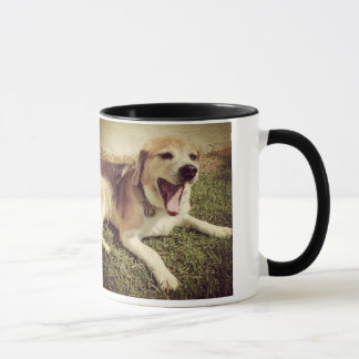 Yawning dog mug