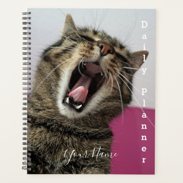 Yawning Kitty - Daily Planner- HAMbWG Planner (Front)
