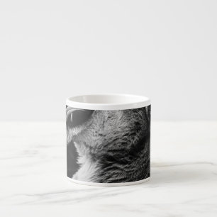 yawning lion espresso cup