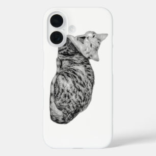 Yawning Tabby Cat Monochrome Case