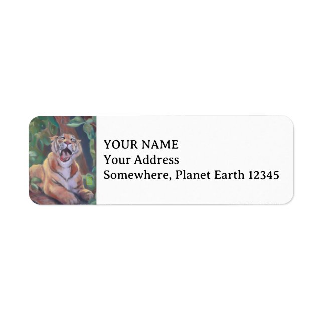 Yawning Tiger Return Address Label (Front)