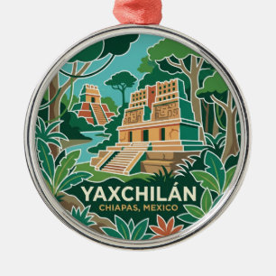 Yaxchilán Mexico Metal Tree Decoration