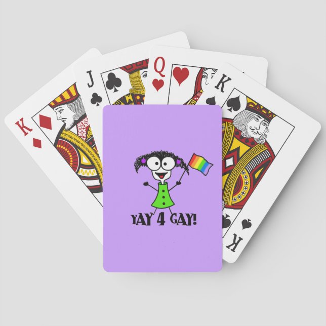 Yay 4 Gay Playing Cards (Back)