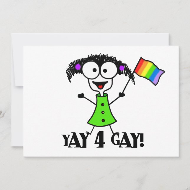 Yay 4 Gay Pride Invitations (Front)