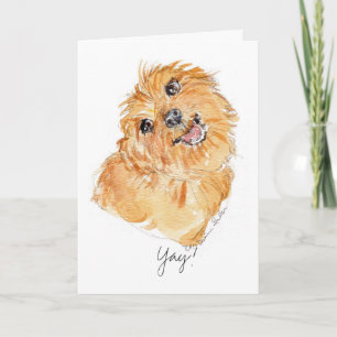 YAy! b'day card YDP Dog Thoughts