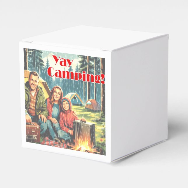 Yay Camping In The Rain Favour Box (Front Side)