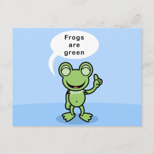Yay For Colour Frog Character Postcard