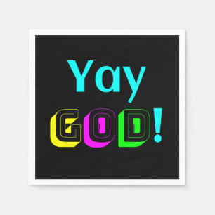 Yay God Neon Love Napkin