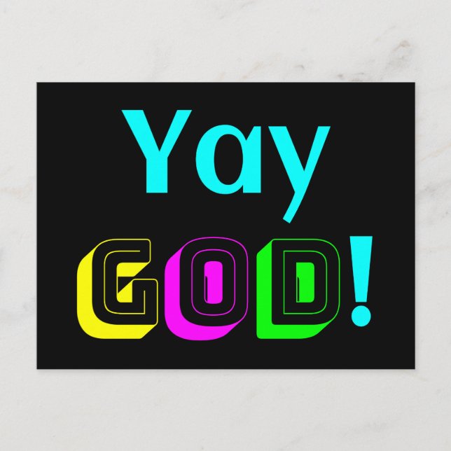 Yay God Postcard (Front)