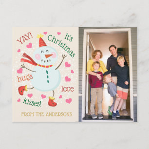YAY Its Chrismas Photo Greeting Holiday Postcard