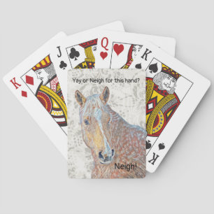 Yay or Neigh Horse Funny Playing Cards