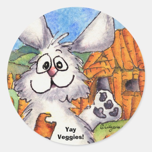 Yay Veggies! Vegetarian Stickers (Front)