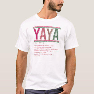 Yaya Definition Grandma Mothers day Retro Gift Wom T-Shirt