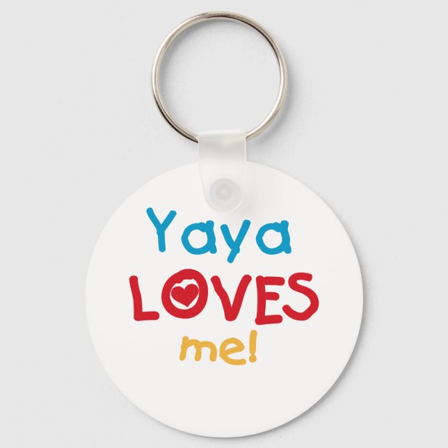 Yaya Loves Me tshirts and Gifts Key Ring (Front)