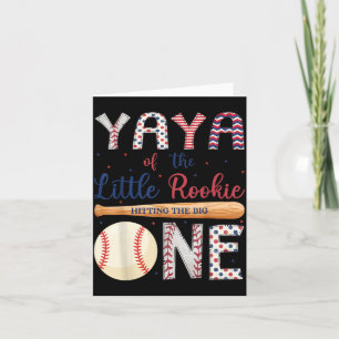 Yaya of One Little Rookie Baseball 1st Birthday Card