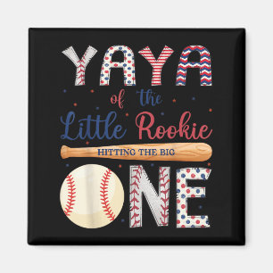 Yaya of One Little Rookie Baseball 1st Birthday Magnet