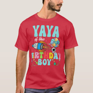 Yaya Of The Birthday Astronaut Boy Space Party T-Shirt