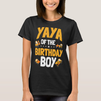 Yaya Of The Birthday Boy Construction Worker Bday  T-Shirt