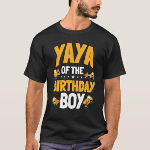 Yaya Of The Birthday Boy Construction Worker Bday  T-Shirt