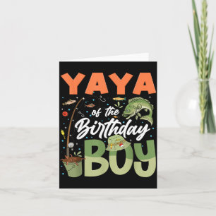 Yaya of The Birthday Boy Fishing Family Bday Party Card