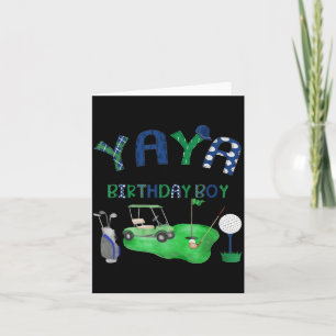 Yaya of The Birthday Boy Golf Hole in One Party Card