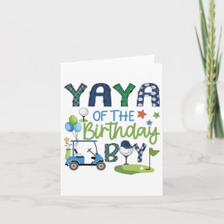 Yaya Of The Birthday Boy Hole In One Golf Sport  Card