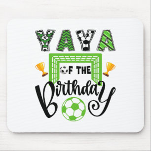 Yaya Of The Birthday Boy Soccer Player Bday Party Mouse Mat