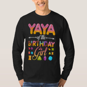Yaya Of The Birthday Girl Doughnut Birthday Party T-Shirt