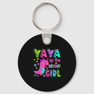 Yaya of the birthday girl saurus rex dinosaur key ring