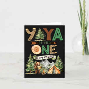 Yaya of the one happy camper 1st birthday camping card