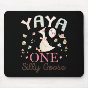 Yaya of The One Silly Goose 1st Birthday Girl Mouse Mat