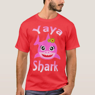 Yaya Shark Greek Grandma Funny Shark  T-Shirt