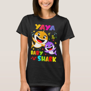Yaya Shark Yaya Shark Family Mother's Day  T-Shirt
