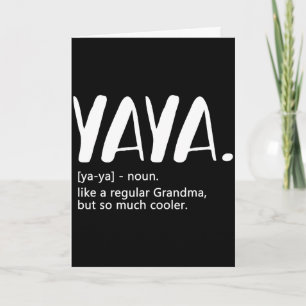 Yaya shirts for women mother's day idea for grandm card