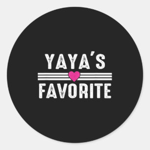 Yaya's Favorite  Classic Round Sticker