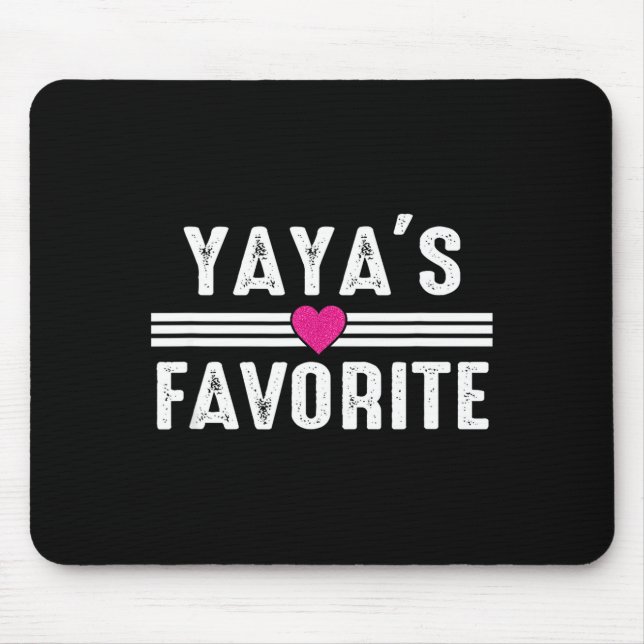 Yaya's Favorite  Mouse Mat (Front)