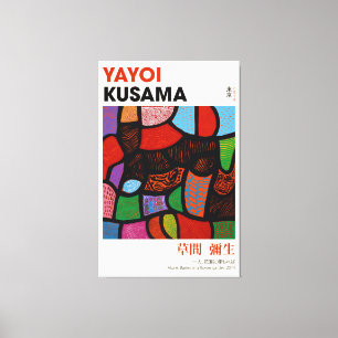 Yayoi Kusama Exhibition Poster, Alone Buried In A  Canvas Print