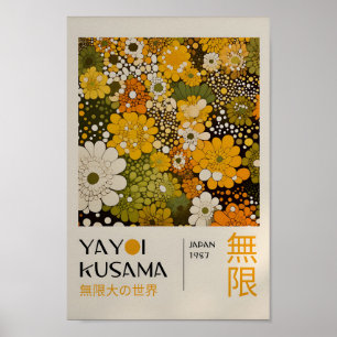 Yayoi Kusama Inspired Abstract Art Print