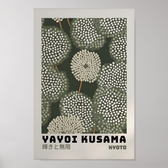 Yayoi Kusama Inspired Abstract Art Print (Front)
