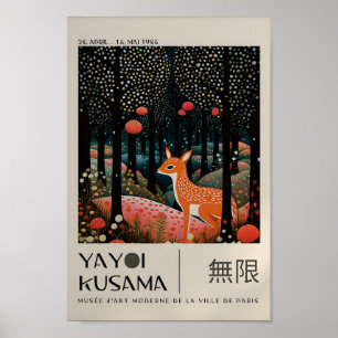 Yayoi Kusama Inspired Abstract Art Print