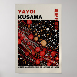 Yayoi Kusama Inspired Abstract Art Print