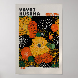 Yayoi Kusama Inspired Abstract Art Print