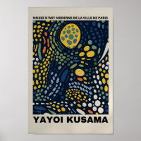 Yayoi Kusama Inspired Abstract Art Print