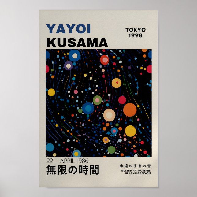 Yayoi Kusama Inspired Abstract Art Print  (Front)