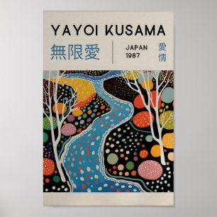 Yayoi Kusama Inspired Abstract Art Print