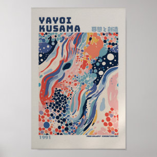 Yayoi Kusama Inspired Abstract Art Print