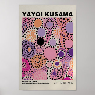 Yayoi Kusama Inspired Abstract Art Print