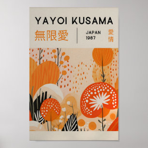 Yayoi Kusama Inspired Abstract Art Print